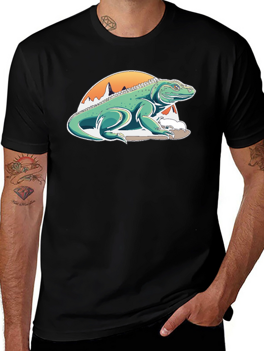 Komodo Dragon Graphic Tee - Unique Mountain Design