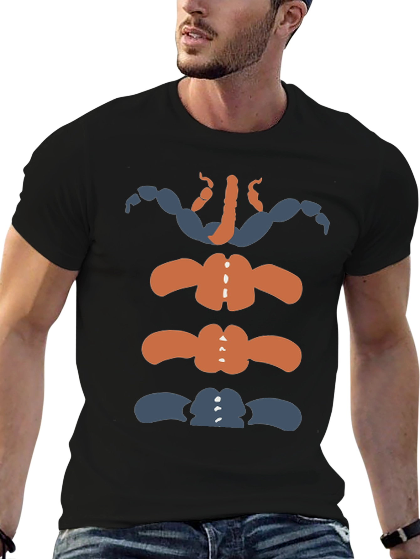 Novelty Bodybuilding Skeleton Graphic T-Shirt