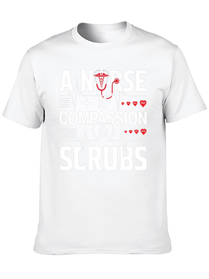Nurse Compassion in Scrubs Graphic T-Shirt