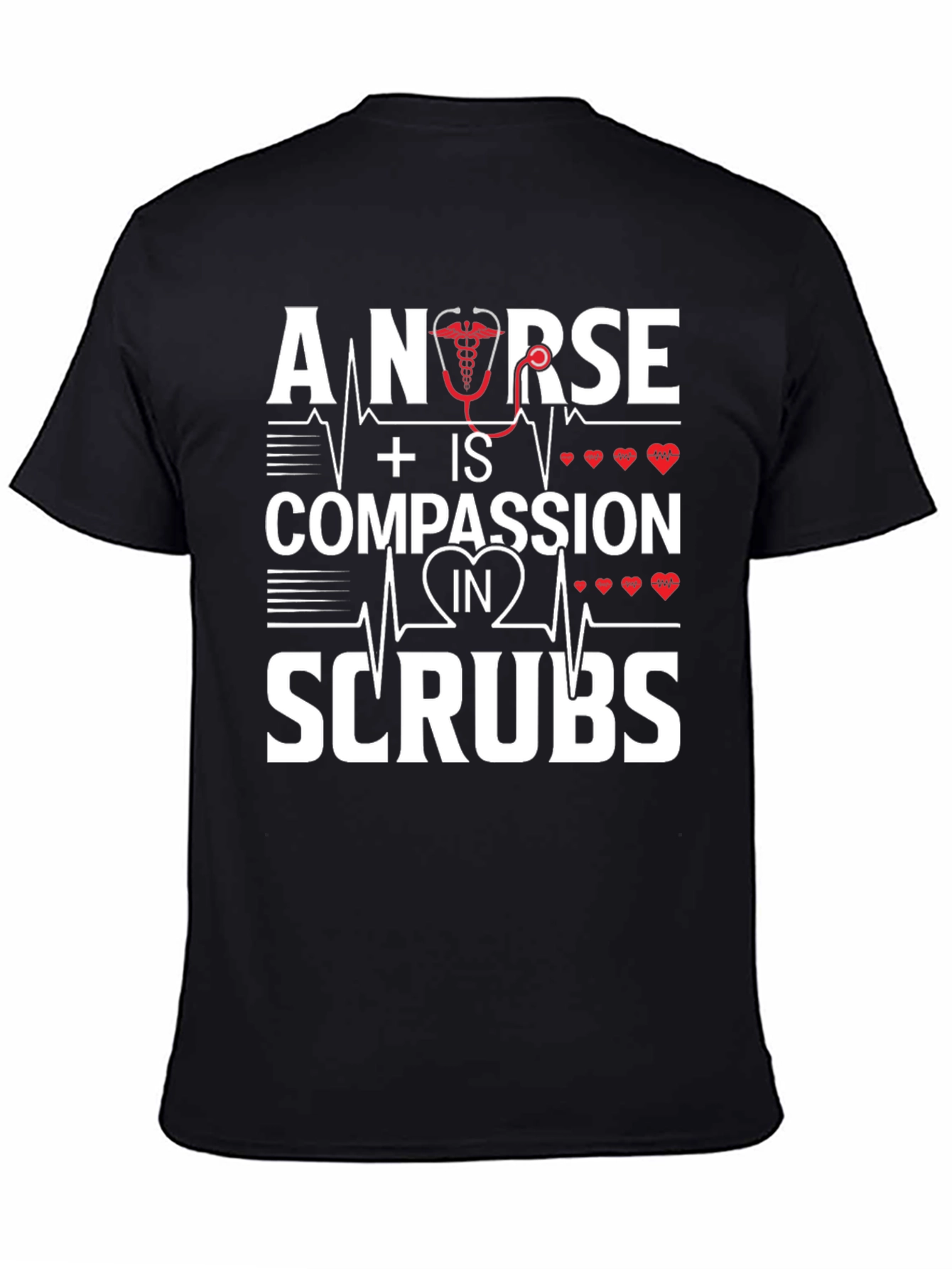 Nurse Compassion in Scrubs Graphic T-Shirt
