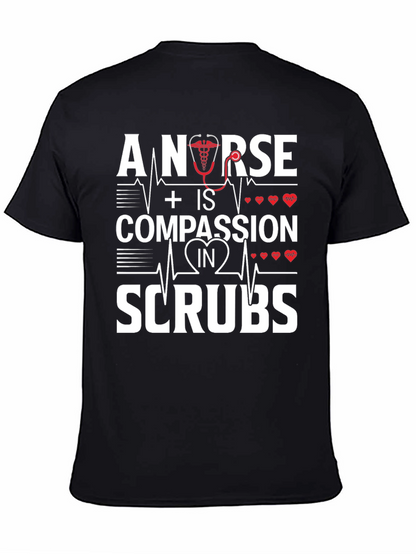 Nurse Compassion in Scrubs Graphic T-Shirt