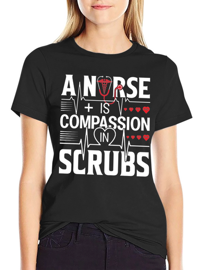 Nurse Compassion in Scrubs Graphic T-Shirt
