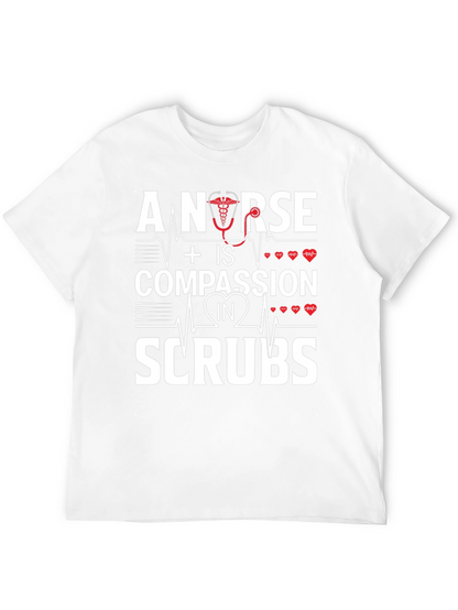 Nurse Compassion in Scrubs Graphic T-Shirt