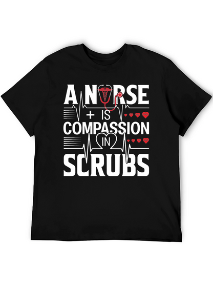 Nurse Compassion in Scrubs Graphic T-Shirt