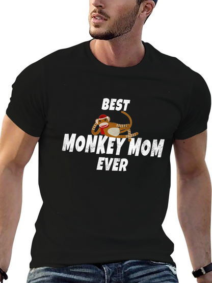 Best Monkey Mom Ever T-Shirt - Novelty Graphic Tee