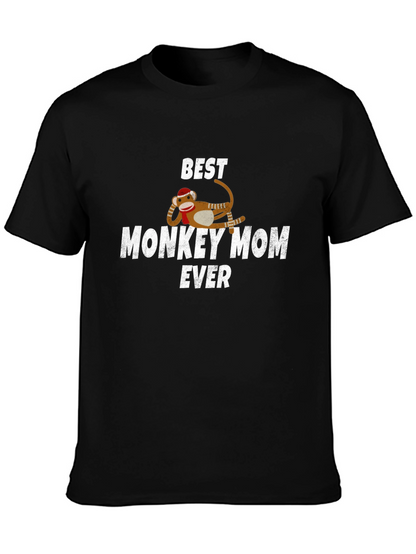 Best Monkey Mom Ever T-Shirt - Novelty Graphic Tee