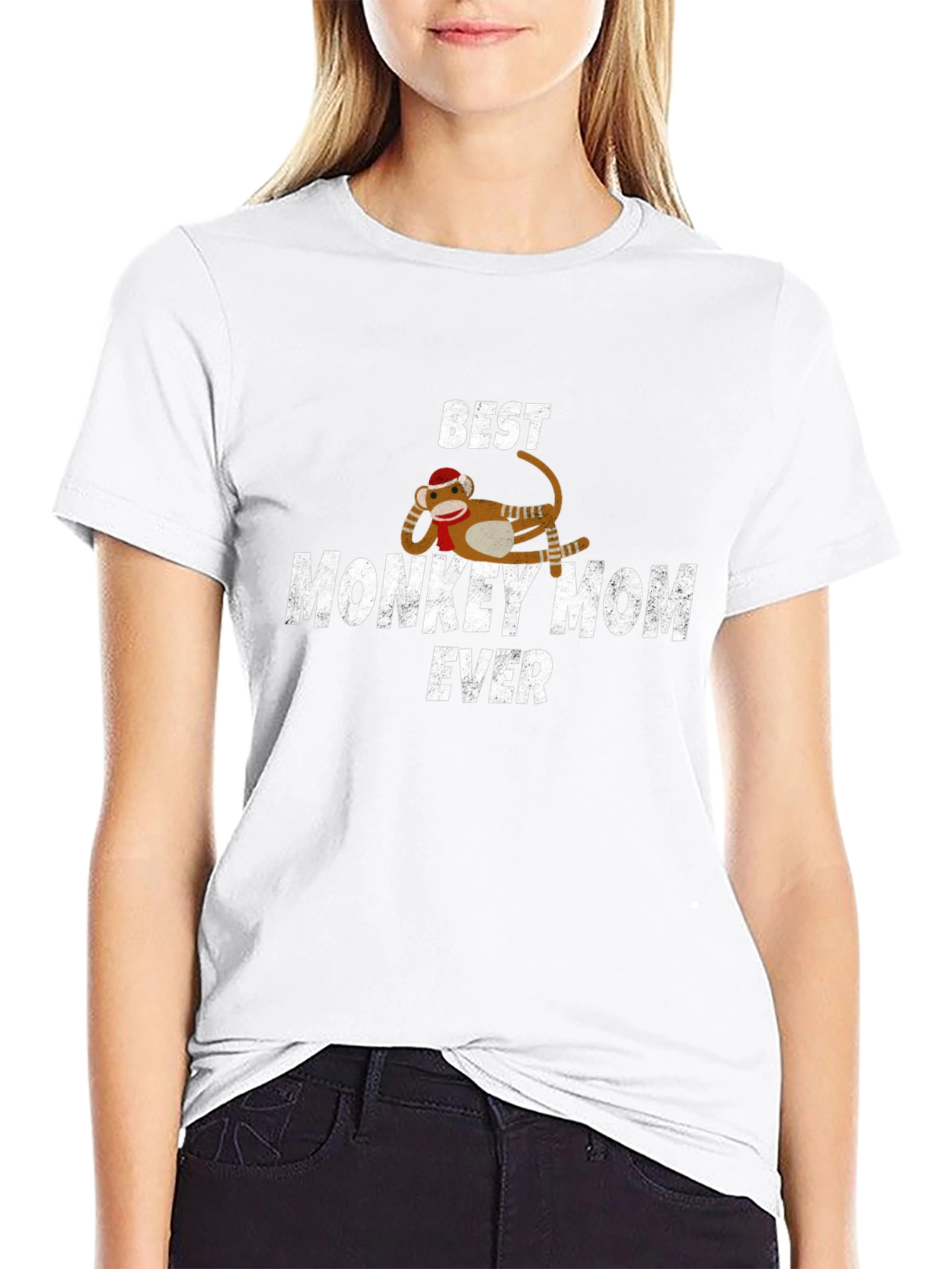 Best Monkey Mom Ever T-Shirt - Novelty Graphic Tee