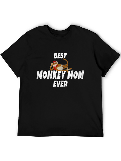 Best Monkey Mom Ever T-Shirt - Novelty Graphic Tee