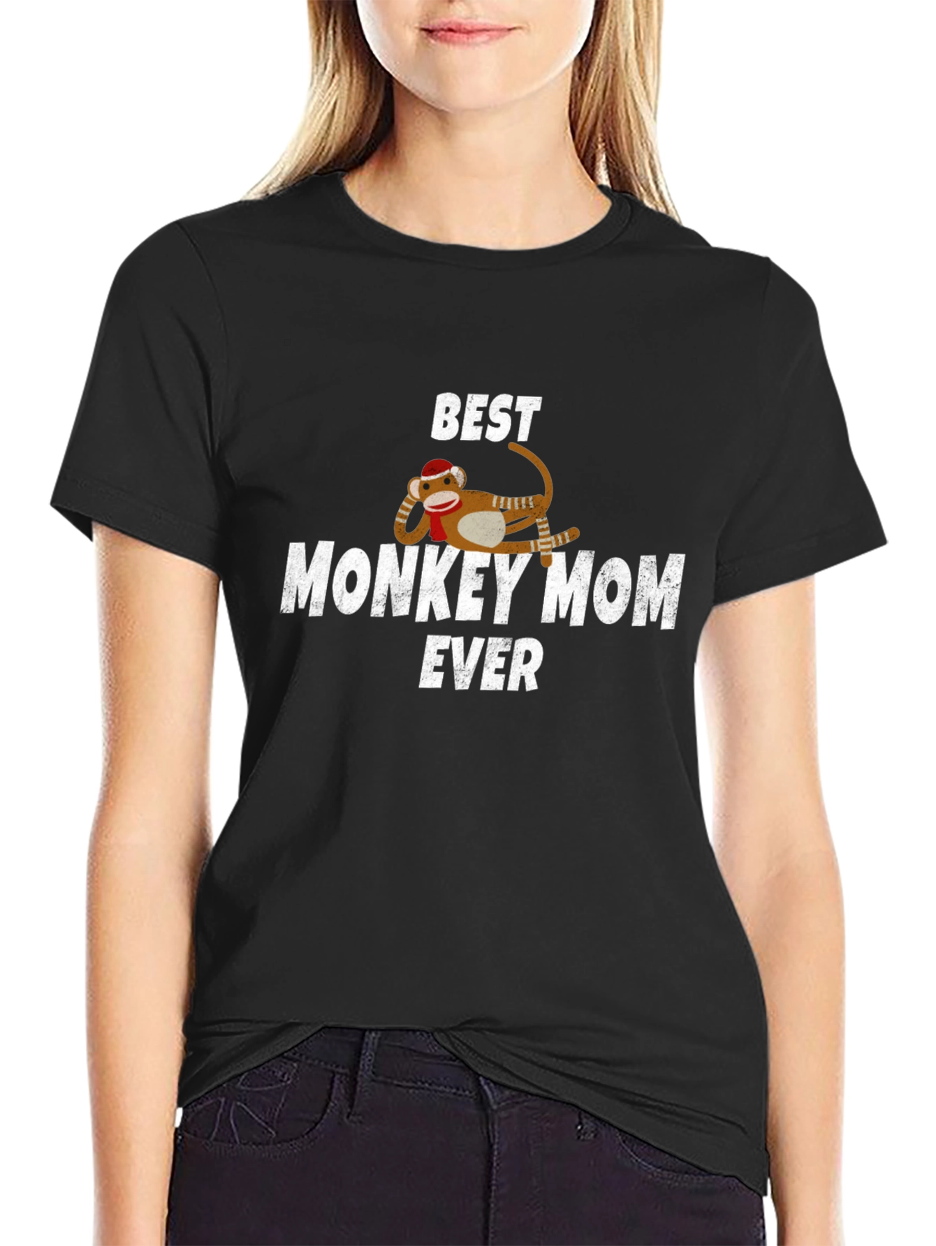 Best Monkey Mom Ever T-Shirt - Novelty Graphic Tee
