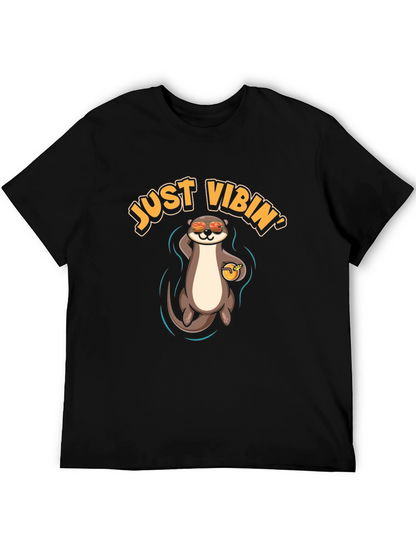 Just Vibin Otter T-Shirt - Cool Summer Vibes