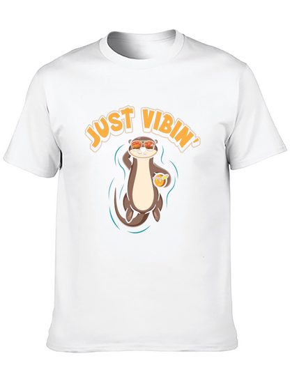 Just Vibin Otter T-Shirt - Cool Summer Vibes