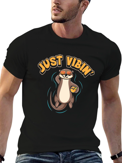 Just Vibin Otter T-Shirt - Cool Summer Vibes