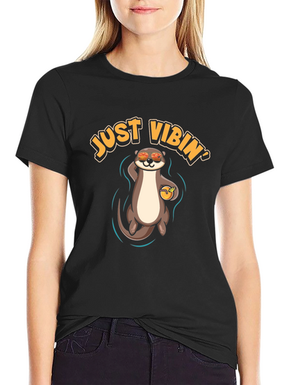 Just Vibin Otter T-Shirt - Cool Summer Vibes