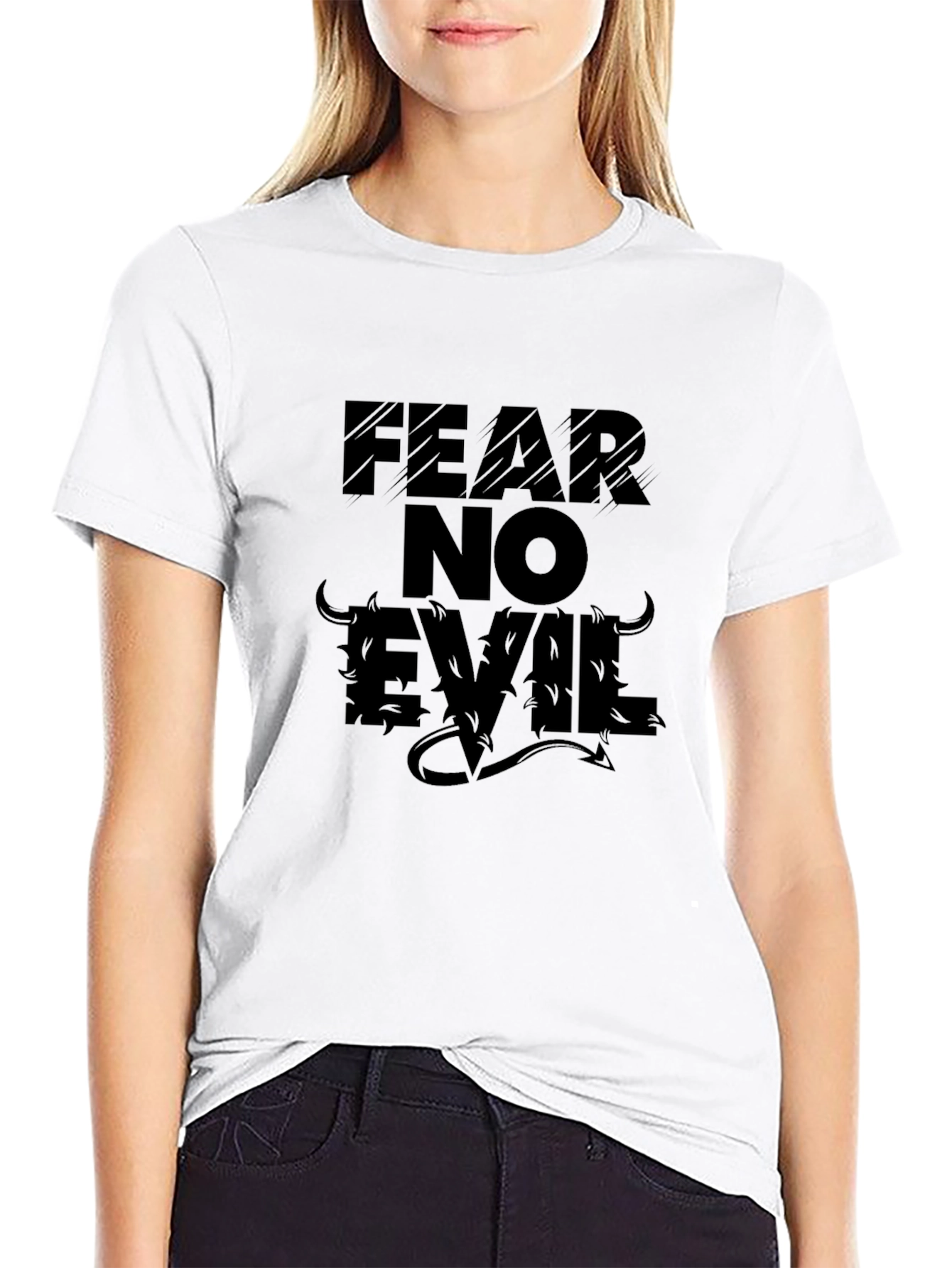 Fear No Evil Graphic T-Shirt - Black