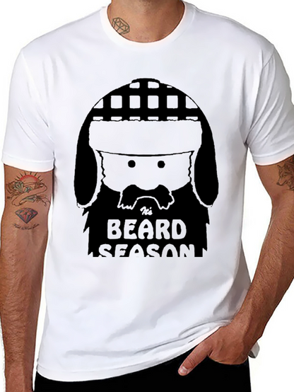 Mens Black Tis Beard Season Graphic T-Shirt