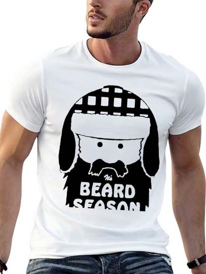 Mens Black Tis Beard Season Graphic T-Shirt