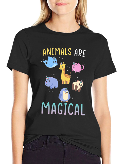 Magical Animals Unicorn Graphic T-Shirt