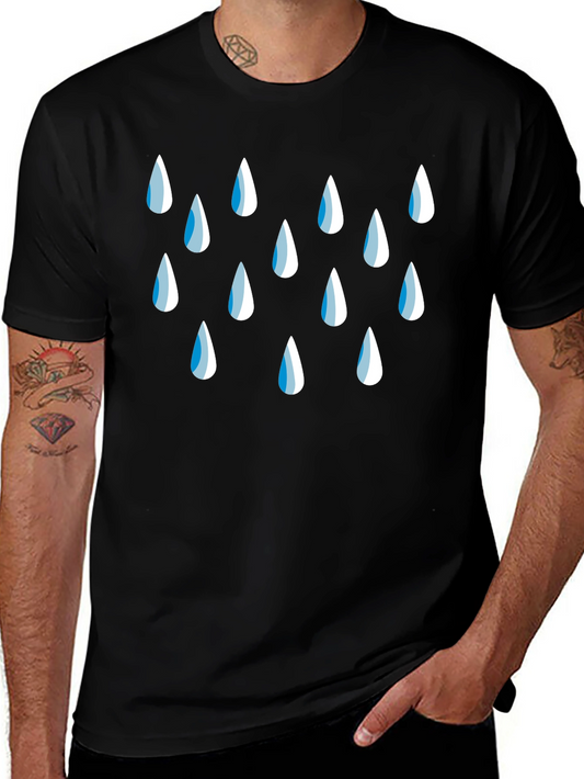Raindrop Graphic Black T-Shirt