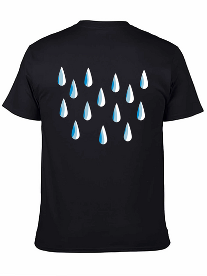 Raindrop Graphic Black T-Shirt