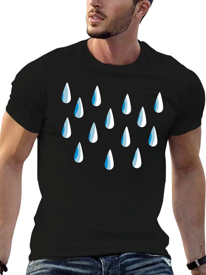 Raindrop Graphic Black T-Shirt