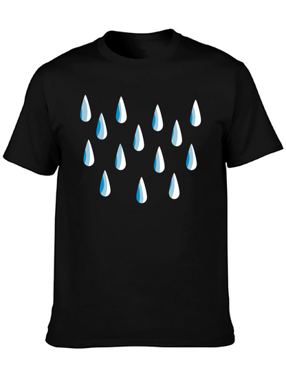 Raindrop Graphic Black T-Shirt