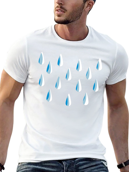 Raindrop Graphic Black T-Shirt