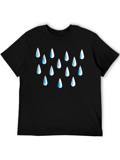 Raindrop Graphic Black T-Shirt