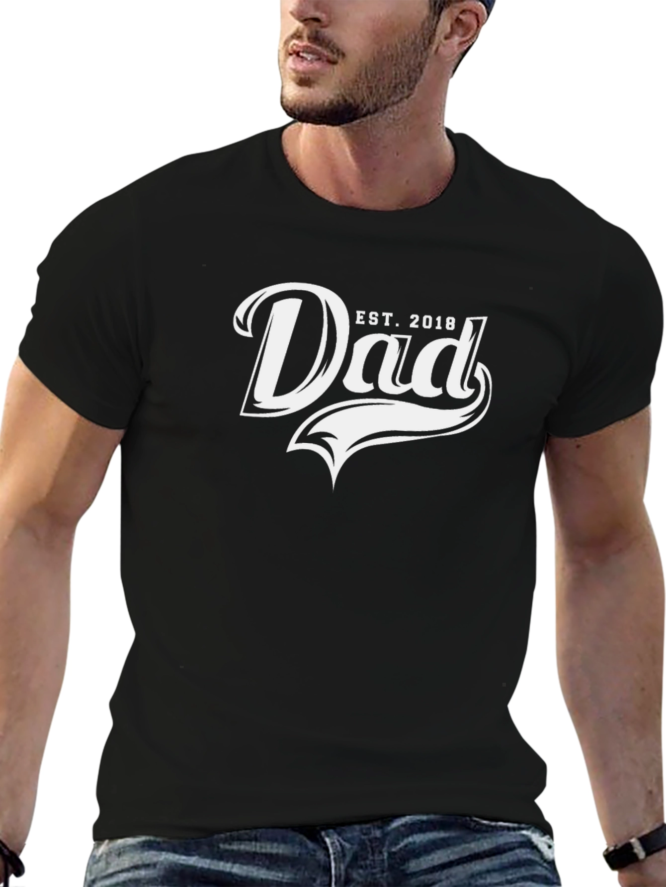 Dad Est. 2018 Graphic T-Shirt
