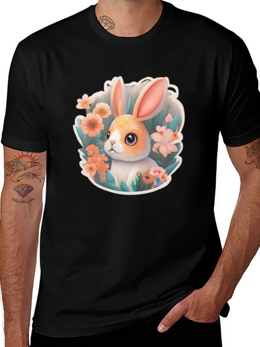 Cute Easter Bunny Floral T-Shirt