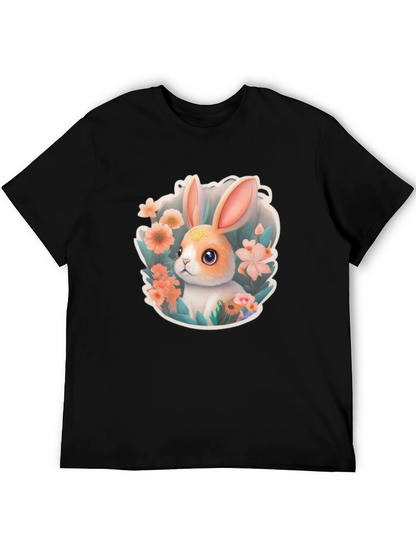 Cute Easter Bunny Floral T-Shirt