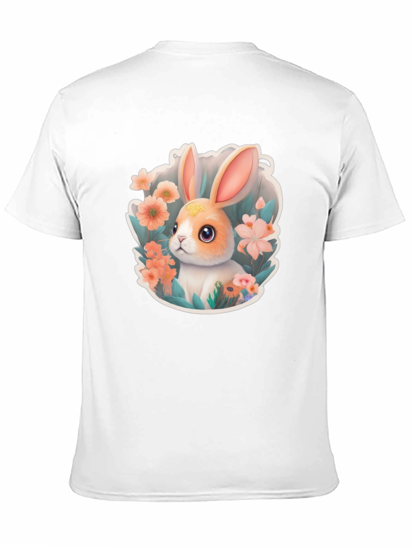 Cute Easter Bunny Floral T-Shirt