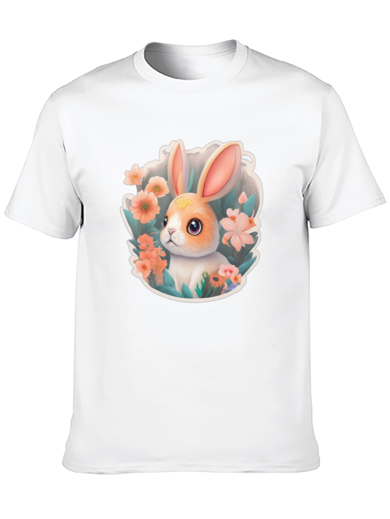 Cute Easter Bunny Floral T-Shirt