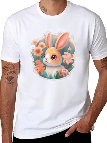 Cute Easter Bunny Floral T-Shirt