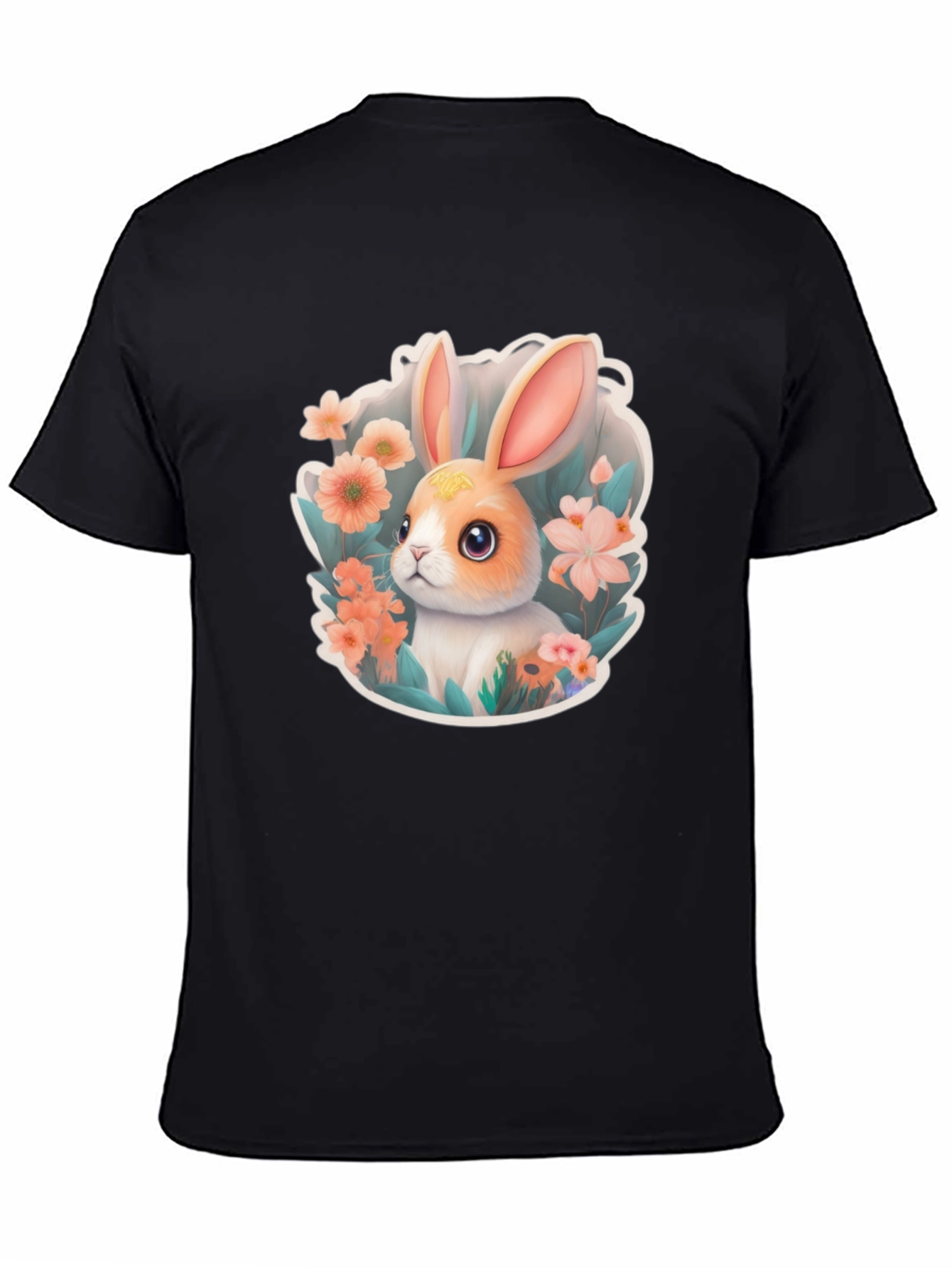 Cute Easter Bunny Floral T-Shirt