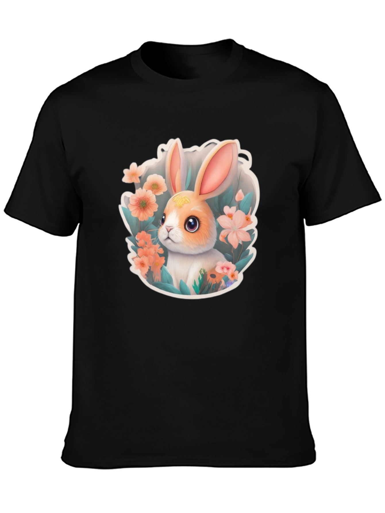 Cute Easter Bunny Floral T-Shirt