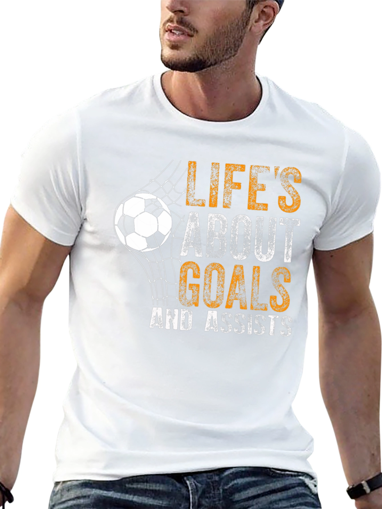 Lifes About Goals T-Shirt - Soccer Graphic Tee