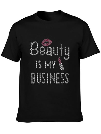 Beauty Is My Business Rhinestone T-Shirt