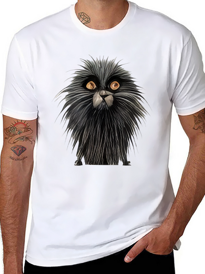 Whimsical Cat Graphic Tee - Unique Cat Lovers Shirt