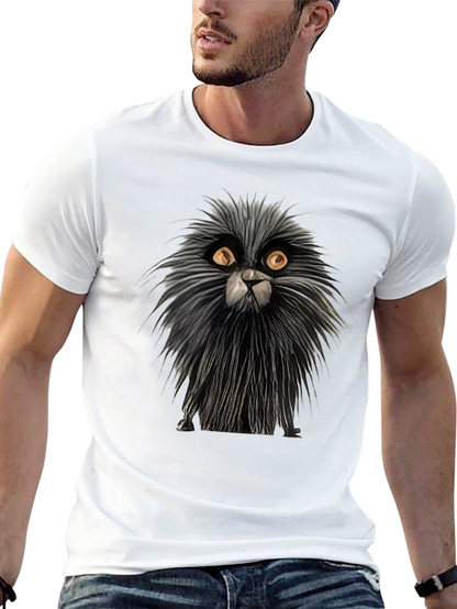 Whimsical Cat Graphic Tee - Unique Cat Lovers Shirt