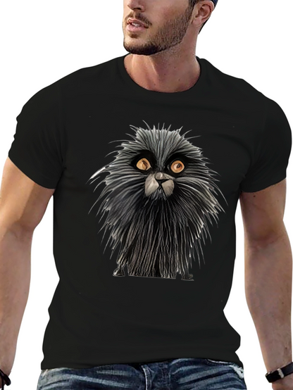 Whimsical Cat Graphic Tee - Unique Cat Lovers Shirt