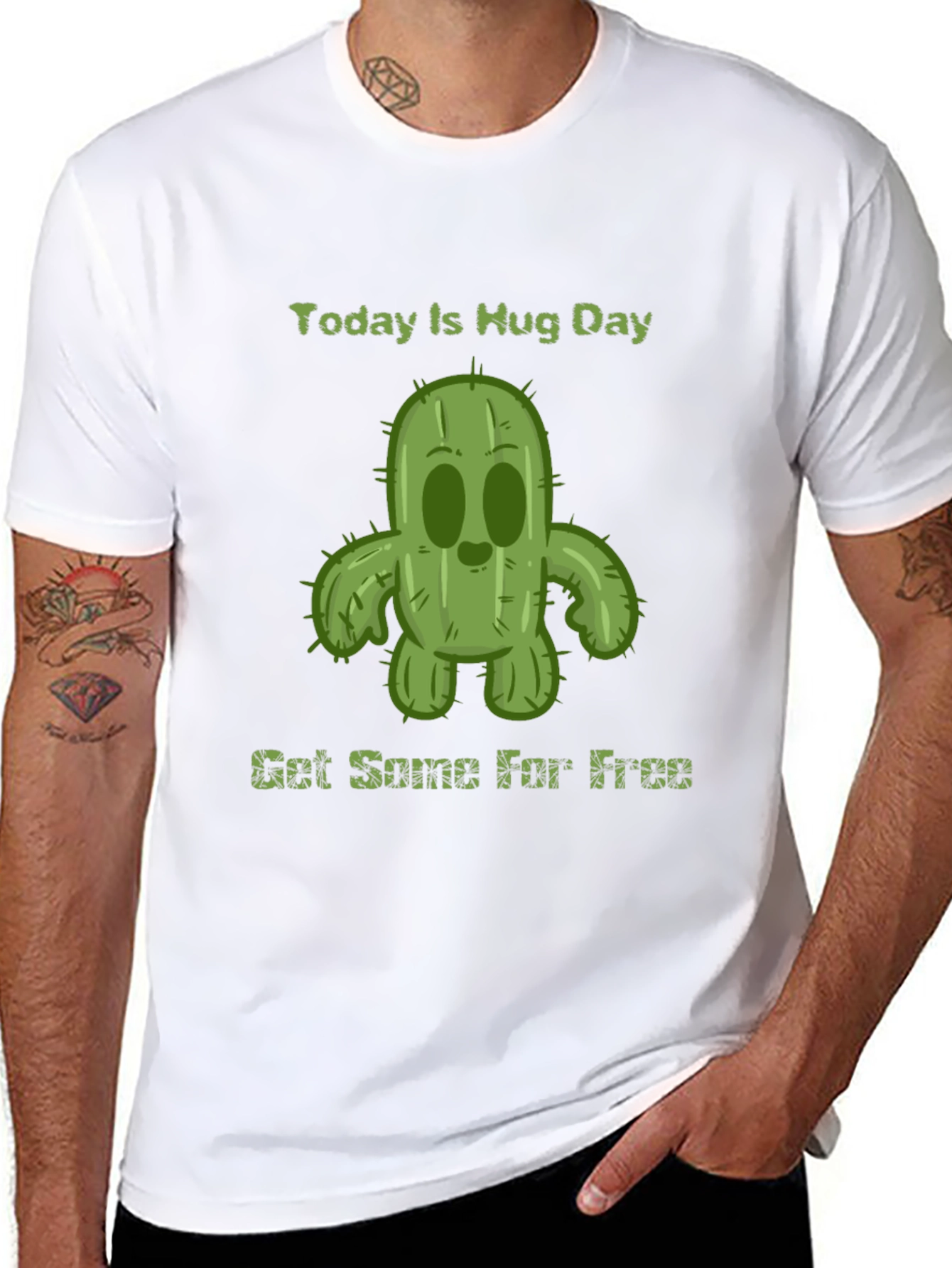 Today Is Hug Day Cactus T-Shirt