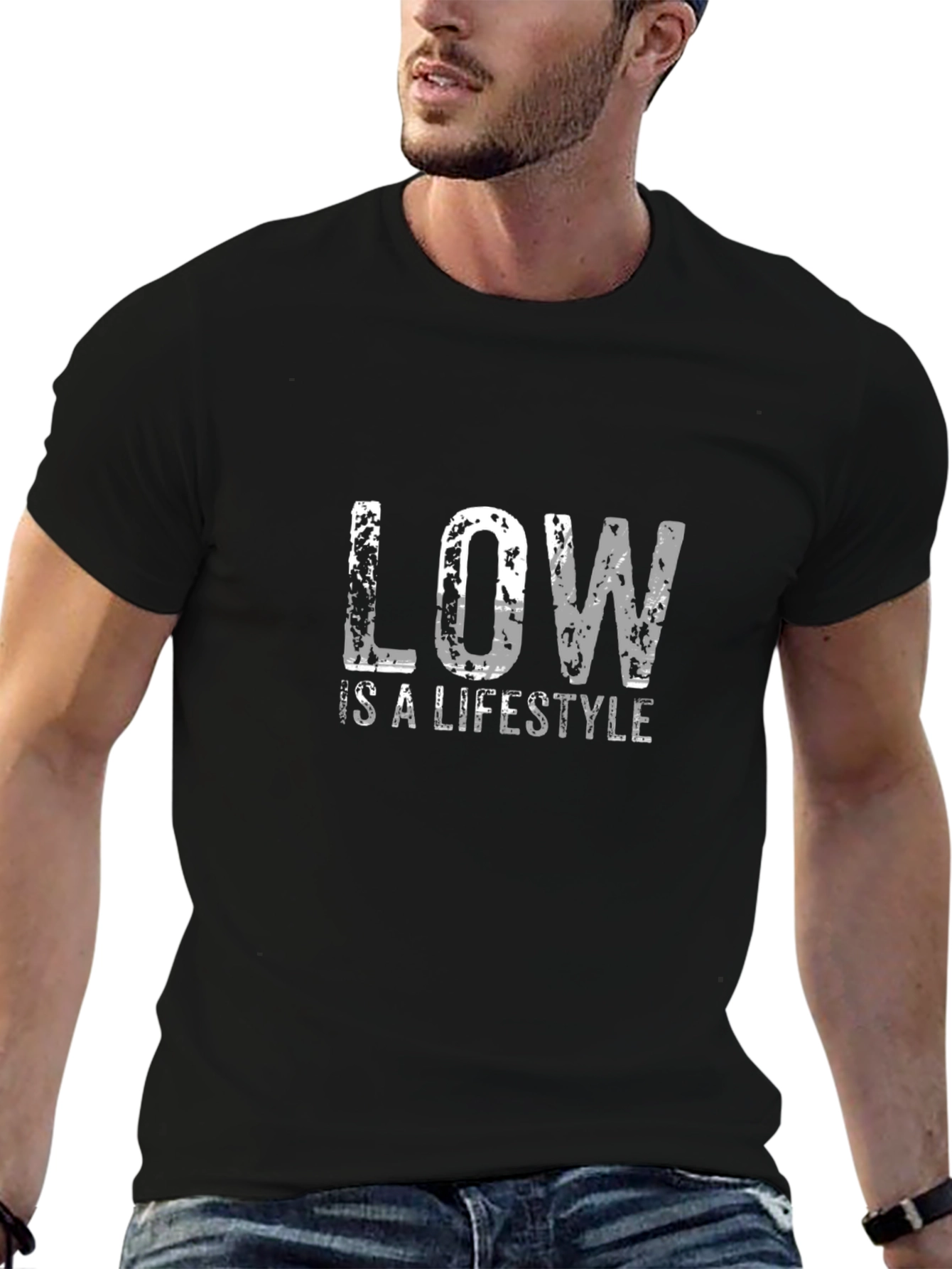 Low is a Lifestyle Black Graphic Tee