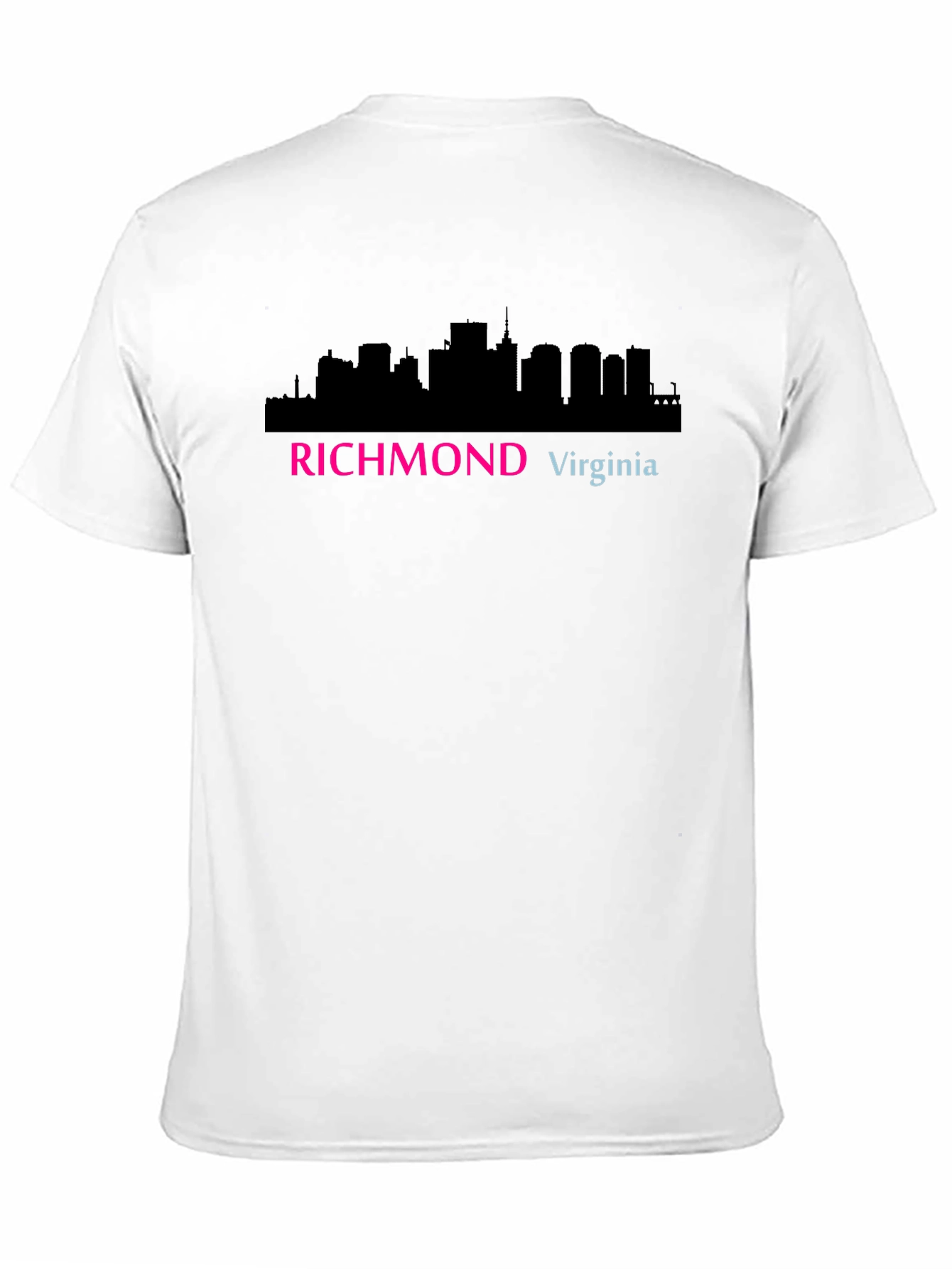 Richmond Virginia Skyline Graphic Tee - Black Cotton T-Shirt