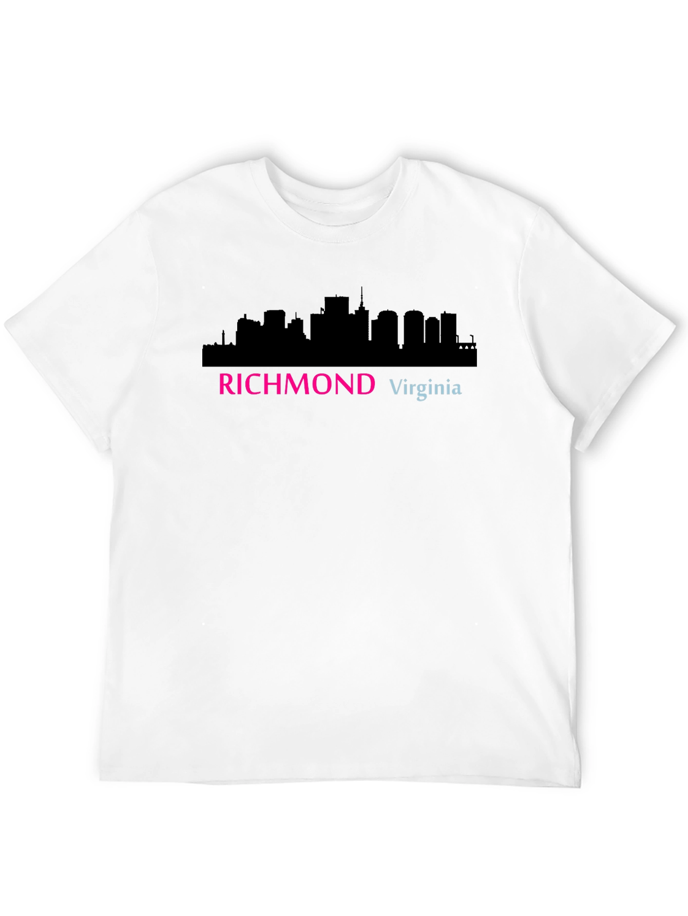 Richmond Virginia Skyline Graphic Tee - Black Cotton T-Shirt