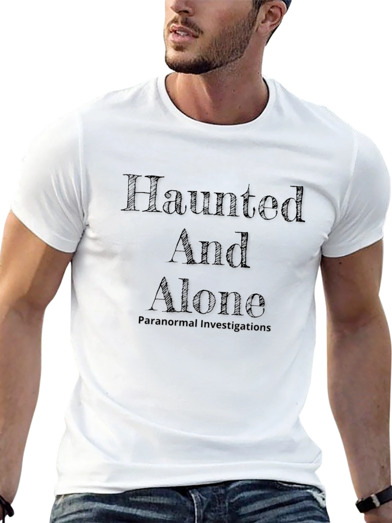 Haunted And Alone Paranormal Investigations Black Tee