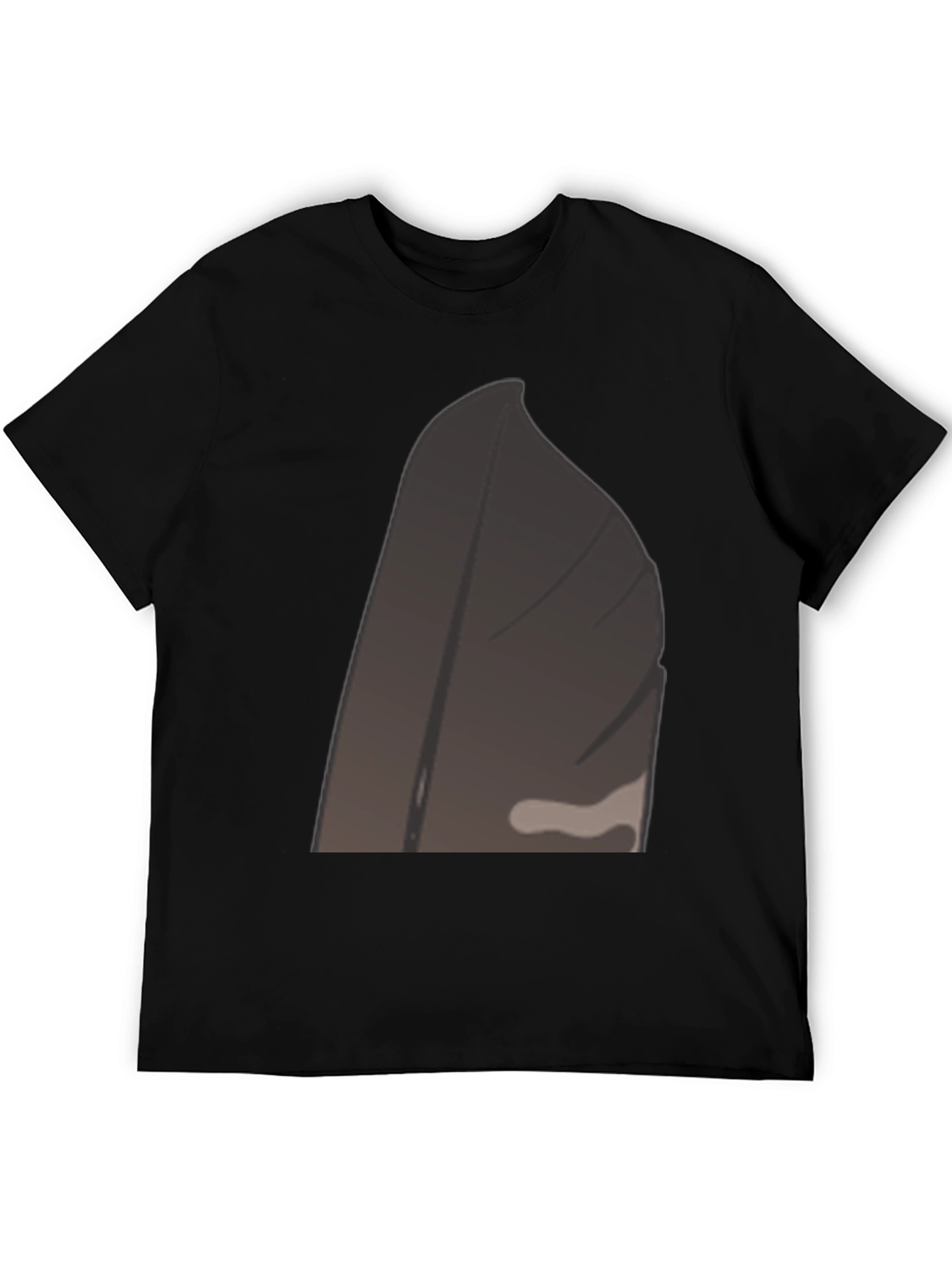 Black Tee with Abstract Geometric Design