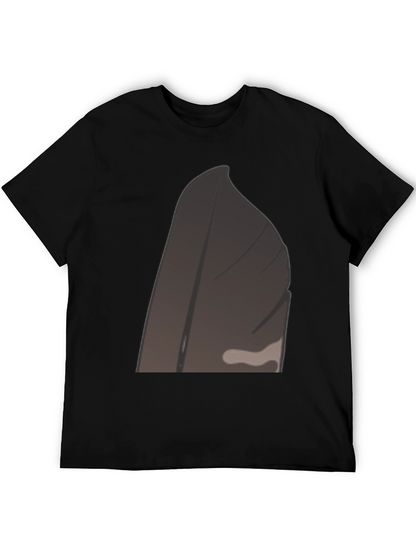 Black Tee with Abstract Geometric Design