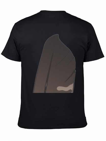Black Tee with Abstract Geometric Design