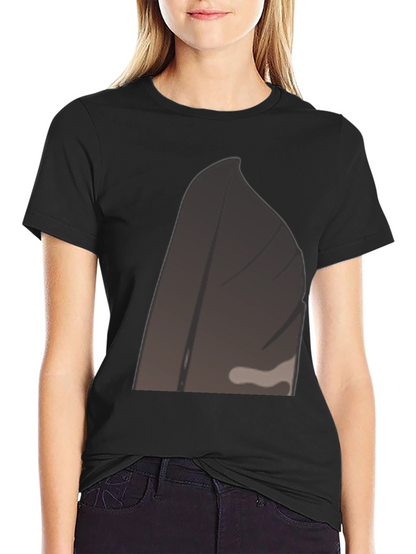 Black Tee with Abstract Geometric Design