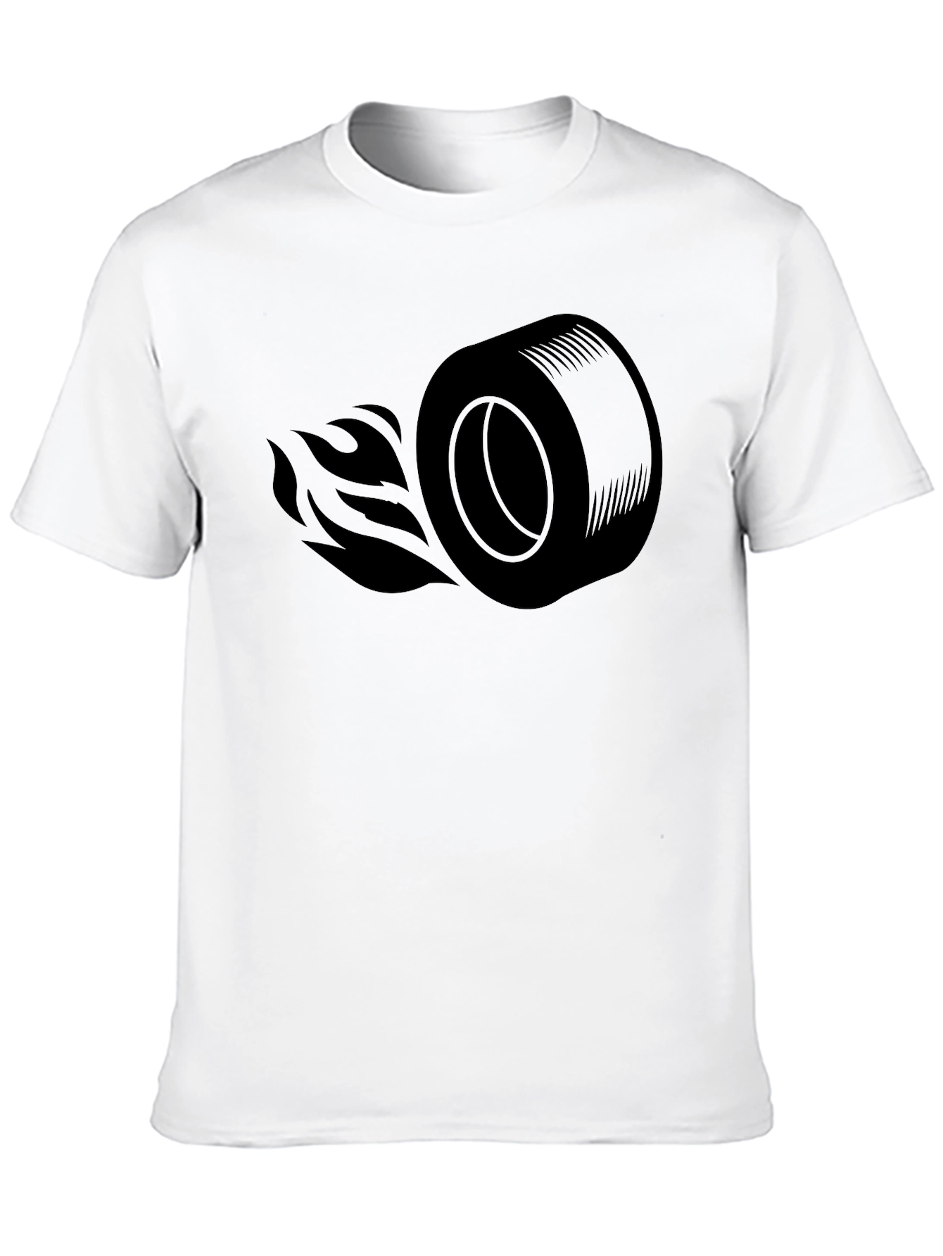 Flaming Wheel Black T-Shirt - Speed Demon Style